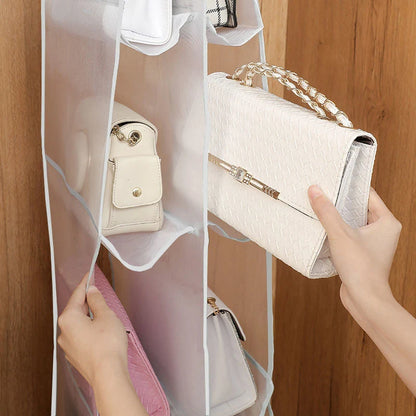 Hanging Handbag Organizer with 6 or 8 Pockets